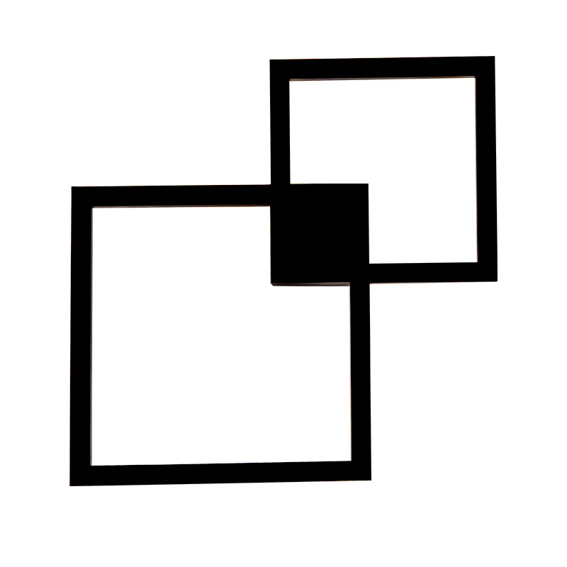 Frame shape led wall lamp beside  bedroom lighting