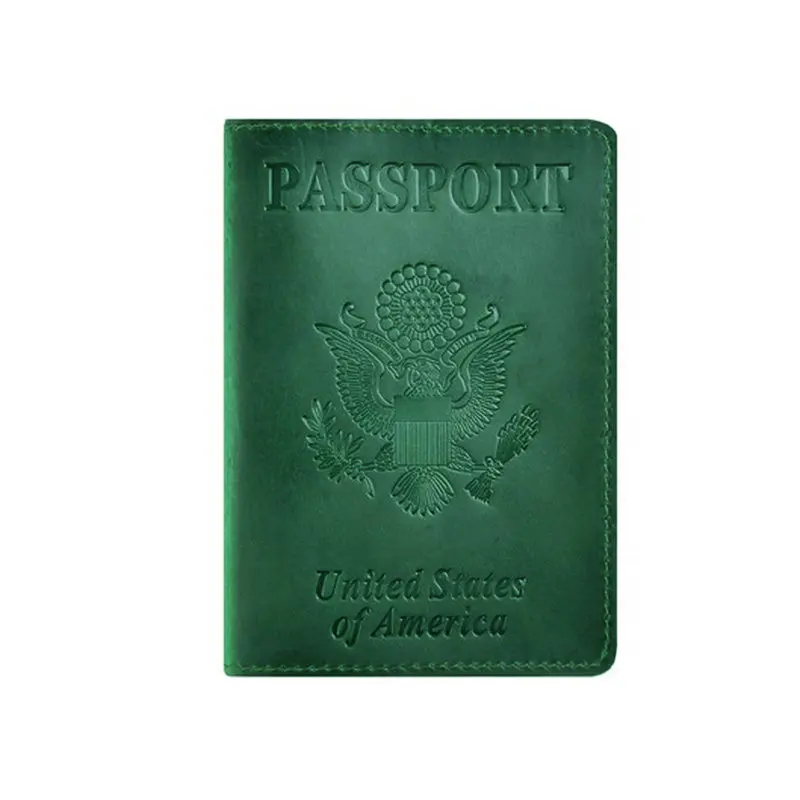 Винтажная Обложка для паспорта GENODERN для США, Обложка для паспорта Crazy Horse, кожаная, американская Обложка для паспорта, дорожный кошелек, держатель для карт