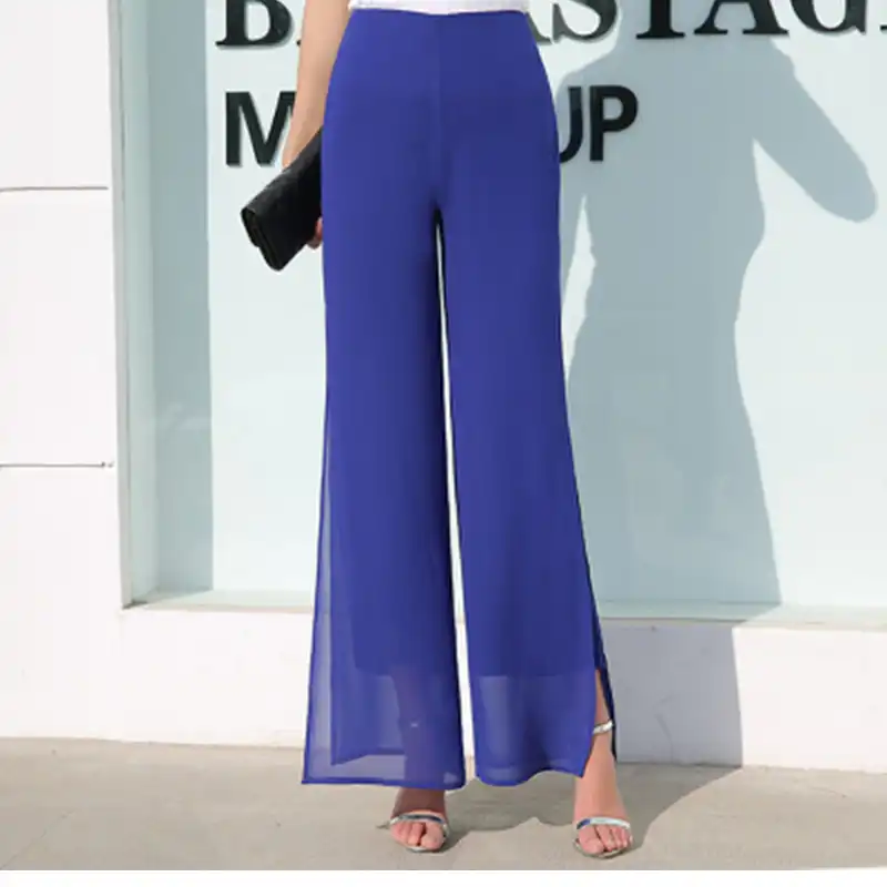 chiffon trousers plus size