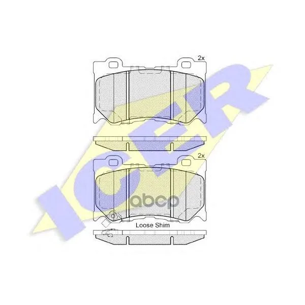 182089_колодки Дисковые Передние! Infiniti Fx35/Fx50/G37 08 Icer 182089 Icer арт. 182089