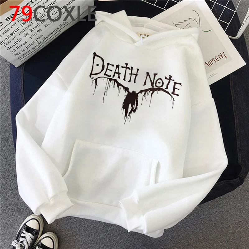 

Hot Japanes Anime Death Note Hoodies Women Kawaii Winter Warm Cartoon Graphic Streetwear Unisex Tops Manga Sweatshirts Female