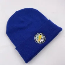 Крутые хоккейные зимние вязаные шапки высокого качества с вышитым логотипом для любителей хоккея