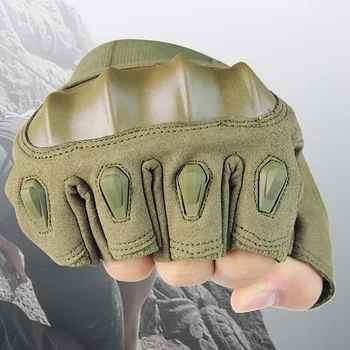 

Tactical Gloves Men Winter Half Finger Hard Knuckle Gloves Paintball Airsoft Shoot Combat Anti-Skid Hiking Cycling Gloves c