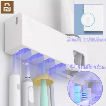 

Dr.Meng Smart Sterilizing Toothbrush Holder UVC Sterilization Induction Toothbrush UV Dispenser Rechargeable Wall Mounted
