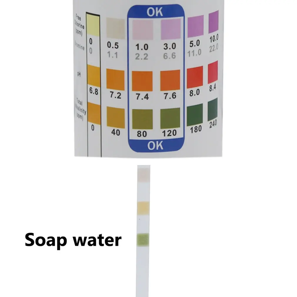 3-в-1 плавательный бассейн, горячая вода, Тесты Бумага Ph Chlorality брома твердость Тесты Бумага мульти-Функция Тесты