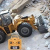 Realistic Simulation Remote Control Construction Dump Truck Multifunctional Alloy Material LED Light 2.4G RC Bulldozer Kids' Toy 4