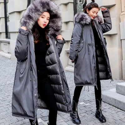 Winter Long Maternity parka Coat for Pregnant Women Winter Warm Pregnacy Down Jacket with Waist Belt Fashion Outerwear Overcoat
