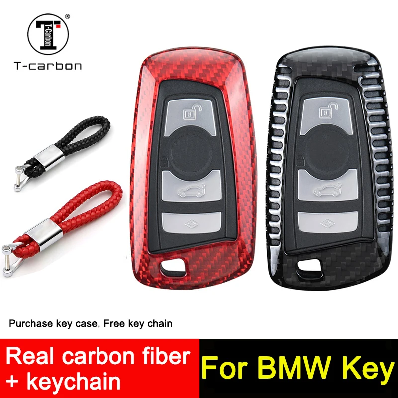 100% чехол для автомобильного ключа из углеродного волокна BMW F20 F21 F22 F23 F30 F31 F32 F33 F34 F36