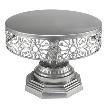 

Cake Stand Metal Pedestal Crafts Fruits Birthday Decorative Tray Antique Wedding Party Celebration Round Dessert Display Cupcake