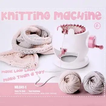 

Hand Woven Wool Machine Knitting Machine DIY Scarf Hat Hand Knitting Kid WeaverChildren Educational Learning Toy Knitter gifts