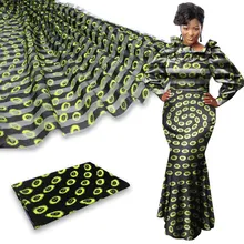 Горячая Распродажа, Gahna стиль, сатин, 3 ярда, органза+ 3 ярда, лента, шелковая ткань с, органза, лента, Африканский воск, дизайн YB02