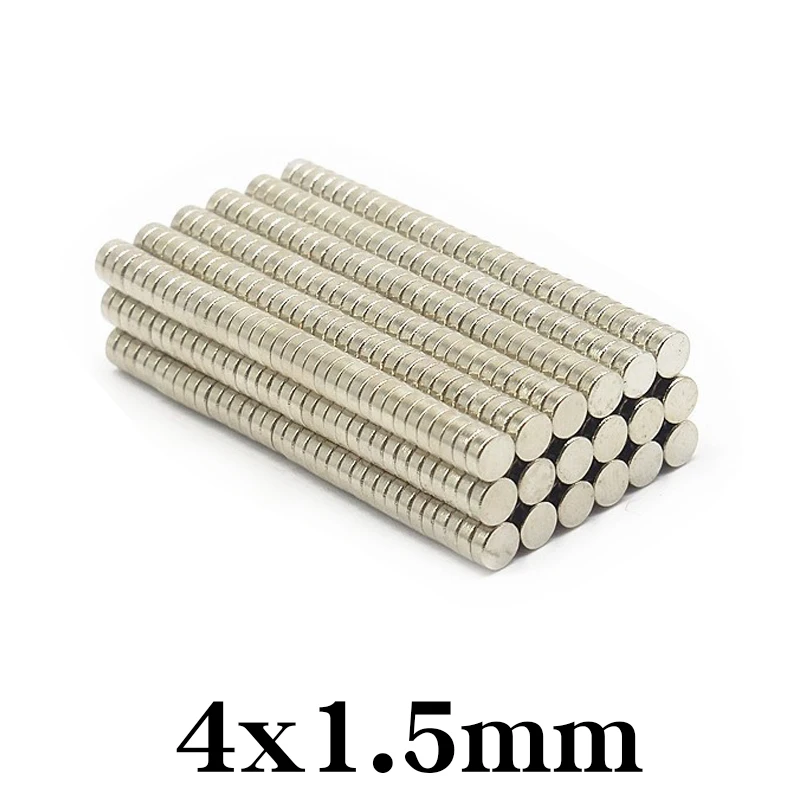 

300/500/1000pcs Neodymium Magnet 4x1.5mm N35 Small Round Mini Super Strong Super Powerful Magnetic Magnets Disc For Craf 4*1.5mm