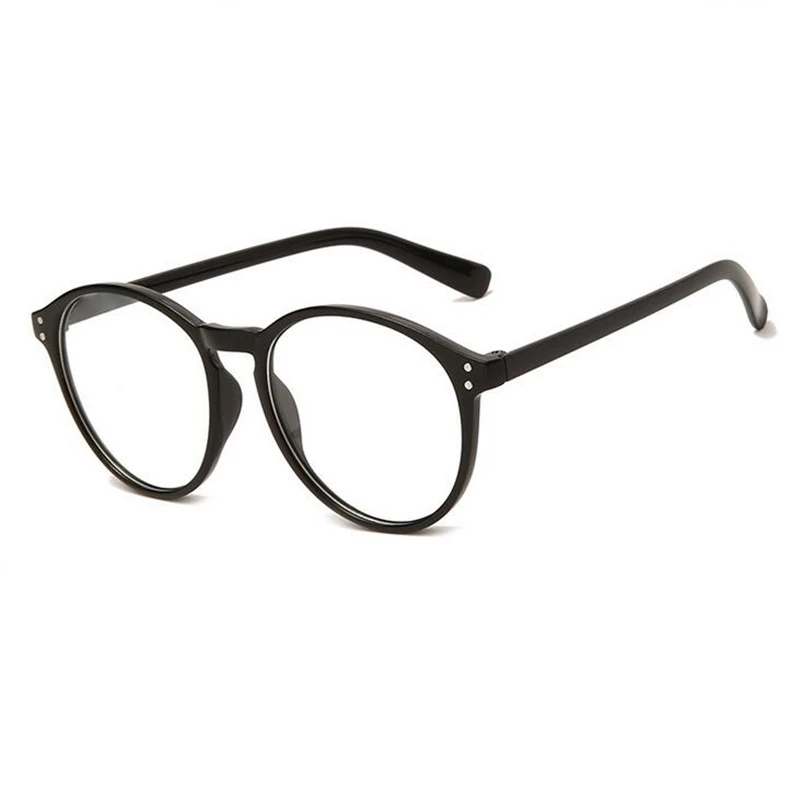 Black Frame Round Myopia Glasses Finished Women Men Blue Light Blocking Short-sight Eyewear Diopter 0 -1.0 -1.5 -2.0 To -6.0 3