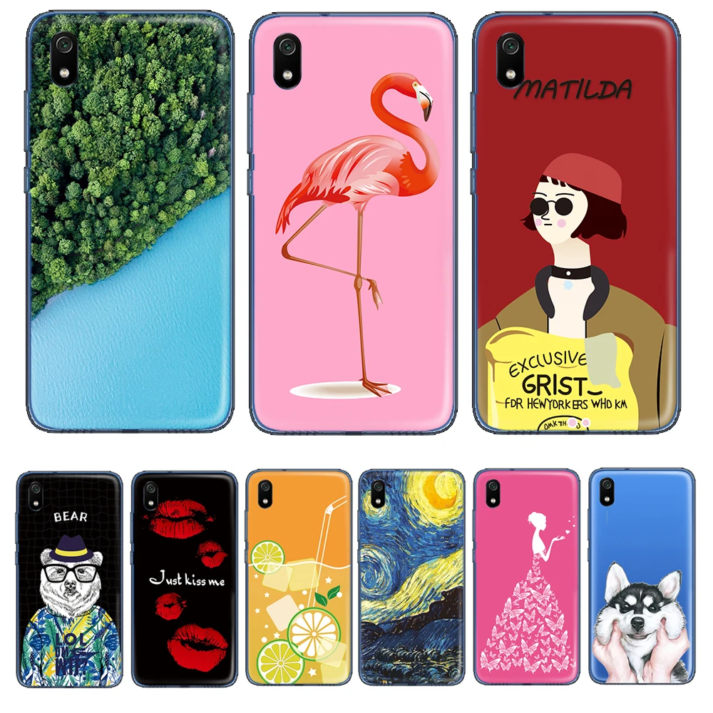 Индивидуальный чехол для телефона Xiaomi Redmi 7 7A мягкий креативный ТПУ милый