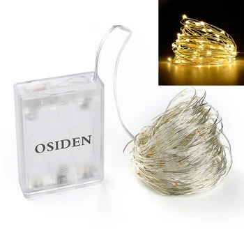 

10M 100 Led Strings Copper Wire 3XAA Battery Operated Christmas Wedding Party Decoration LED String Fairy Lights with Remote Con