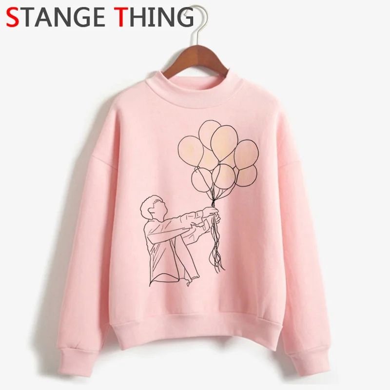 Stray Kids Miroh Harajuku Funny Cartoon Hoodies Women Turtleneck Kawaii Print I Am Who Sweatshirts Graphic Fashion Hoody Female - Color: H2895