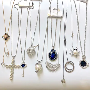 

20 Pcs/lot fashion women luxury simple style winter long alloy Sweater necklace lot jewelry wholesale 200801-70
