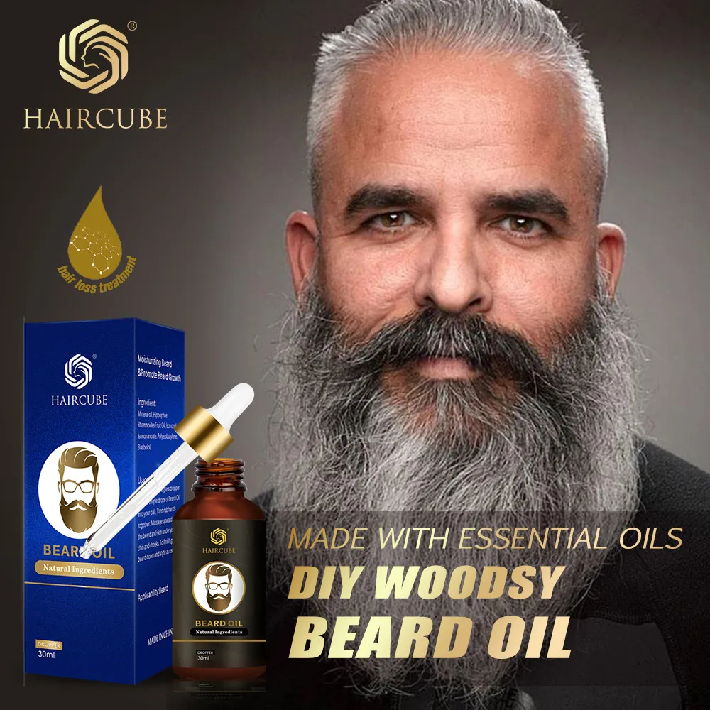 Haircube Natural Men Beard Growth Oil Products Hair Loss Treatment