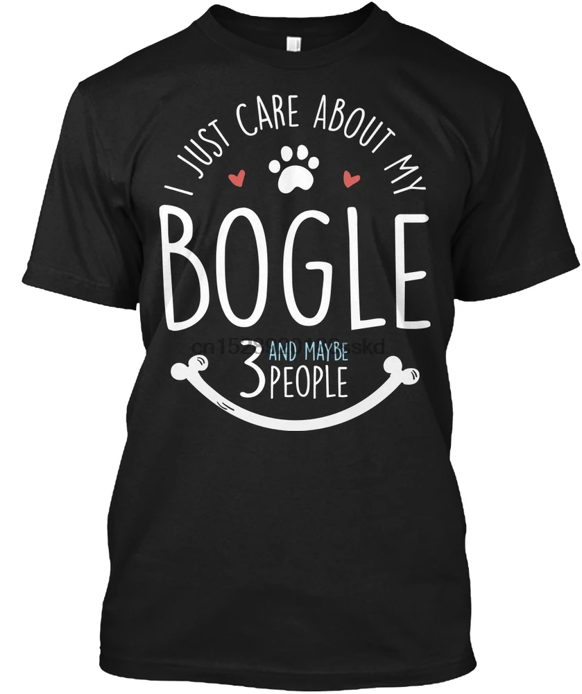 Мужская футболка милые Bogle подарок для любителей собак мам и пап футболки женские