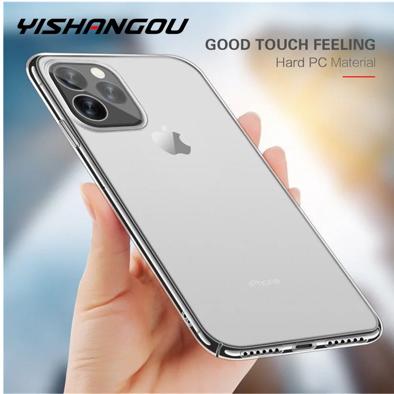 Модный Ультратонкий чехол для iPhone12 11 XS Max XR гладкий жесткий пластиковый из