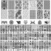 2019 10 neue Design DIY Nail art Bild Stempel Platten Maniküre Vorlage Werkzeug Schönheit & Gesundheit Spitze Platte Schöne muster(China)