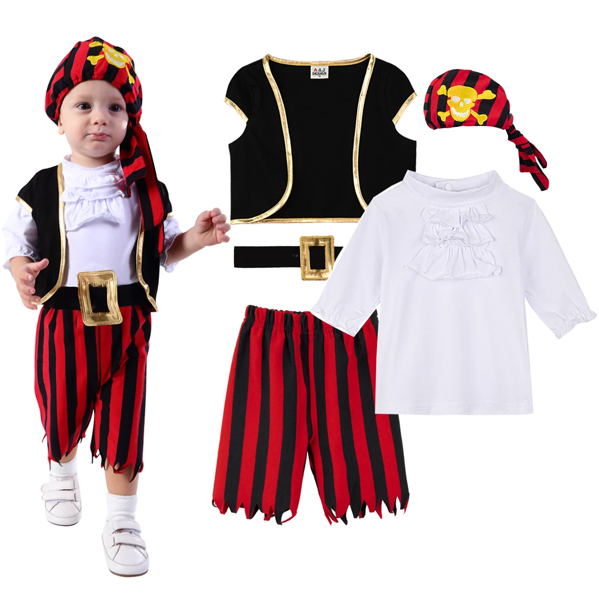 Baby Boys Pirate Costume Romper Infant Captain Cosplay Jumpsuit Newborn Carnival Outfit New Year Playsuit For Bebe Ropa Clothes Rompers Aliexpress