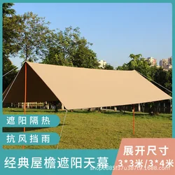 Auvent d'extérieur étanche à la pluie, Protection contre les UV, pour le Camping, plusieurs personnes, parasol, Pergola, grande tente pour barbecue, pliable 