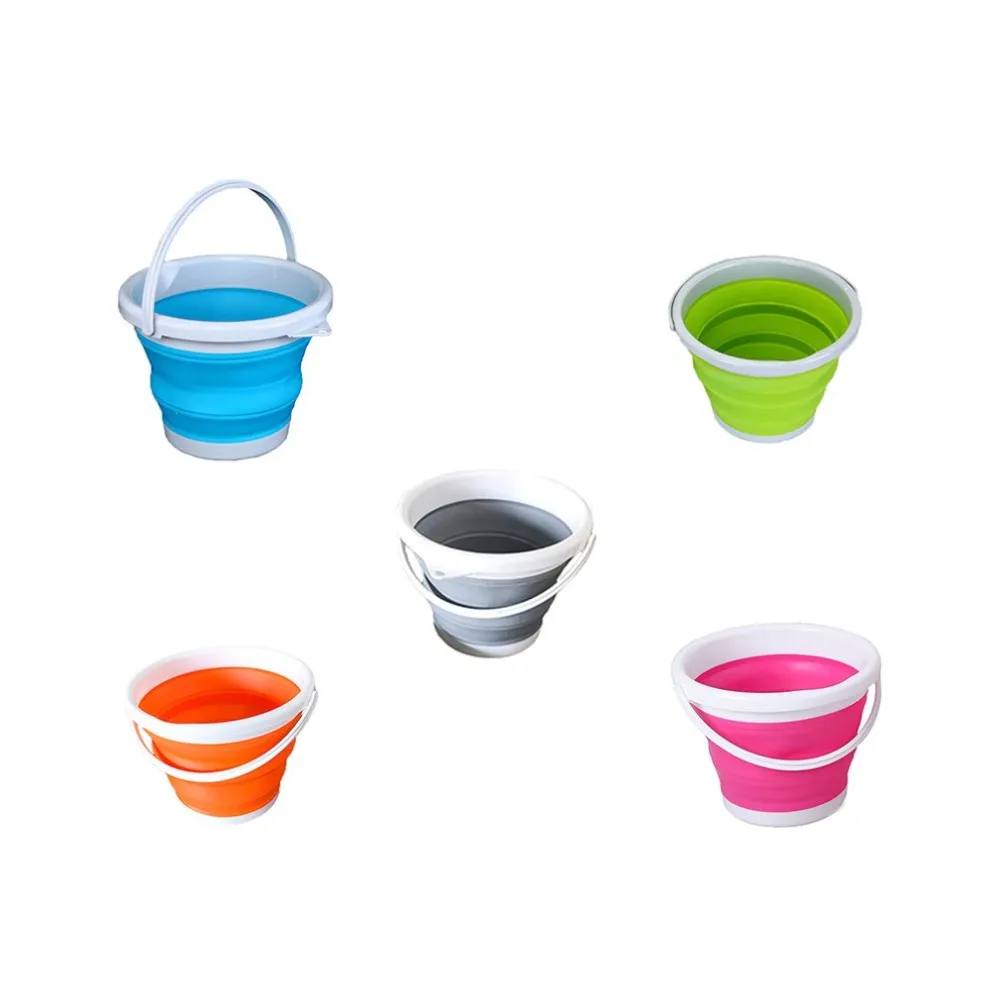 Silicone Folding Bucket Art Wash Pen Bucket Portable Car Wash Bucket Outdoor Fishing Bucket Bucket Telescopic Bucket