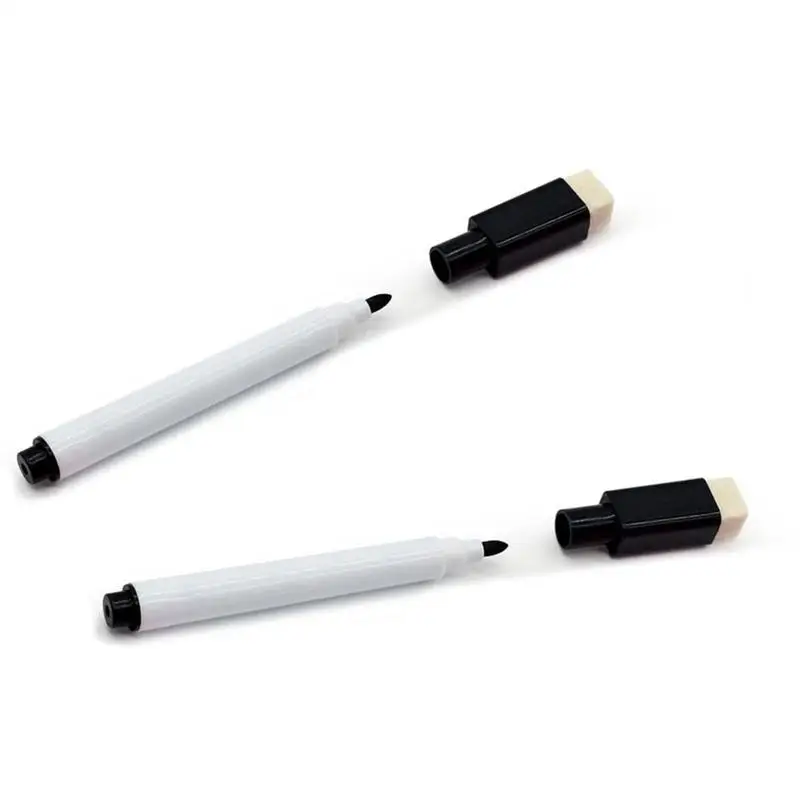 10 шт белые ручки для писания на доске перезаписываемые белые доски сухие стираемые маркеры с колпачок с ластиком черная Студенческая детская ручка для рисования