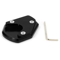 Motorcycle Kickstand Side Stand Extension Plate Pad Enlarge Shoe (All Black)