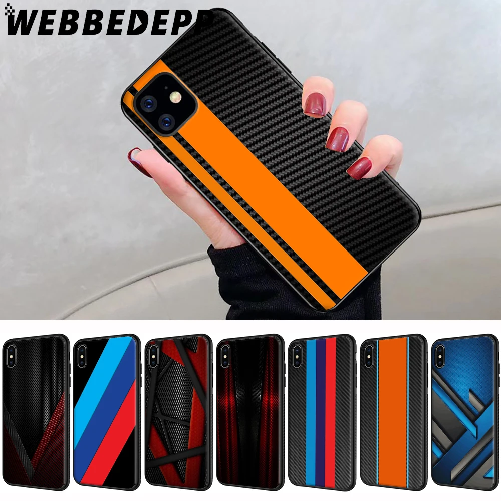 Автомобильный мягкий чехол из углеродного волокна для iPhone 5 5S 6 6S 7 8 Plus X XS 11 Pro Чехол