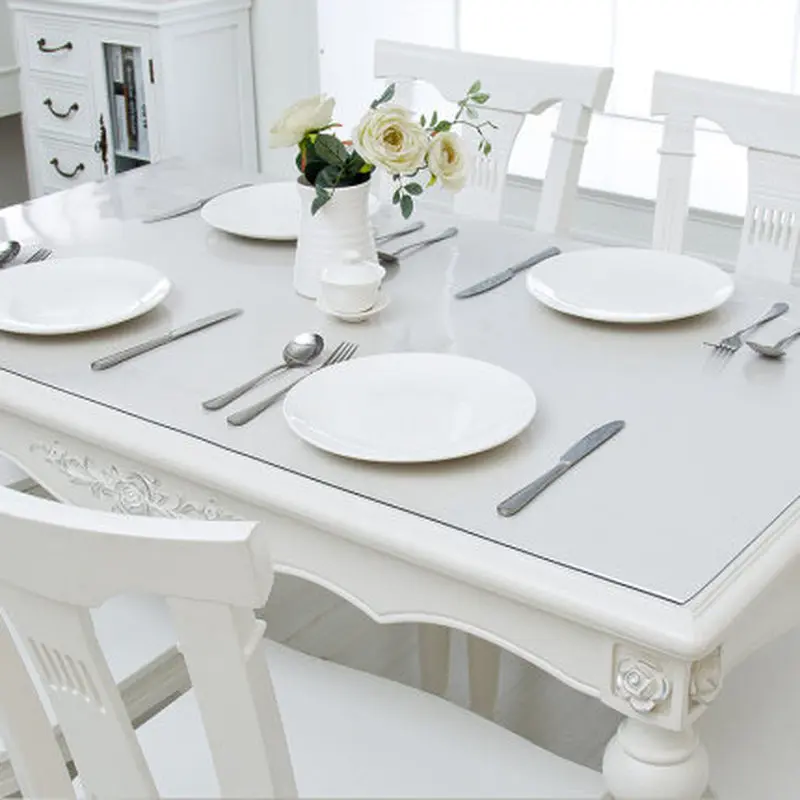 Soft Glass Tablecloth1mm PVC transparent tablecloth waterproof rectangular table cover pad kitchen pattern oil-proof table cloth 3 Soft Glass Tablecloth1mm PVC transparent tablecloth waterproof rectangular table cover pad kitchen pattern oil-proof table cloth 3