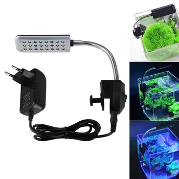 

Aquarium Fish Tank Clip on Flexible 24 LED Light Lighting Lamp with EU Plug