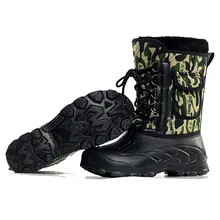 Уличные альпинистские рыбацкие ботинки для кемпинга сверхлегкие толстые флисовые теплые Нескользящие зимние ботинки охотничьи теплые водонепроницаемые высокие ботинки