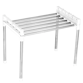 

Multipurpose Shelf With Double Layers Microwave Or Oven Shelves Kitchen Storage And Extension Bathroom Organizer