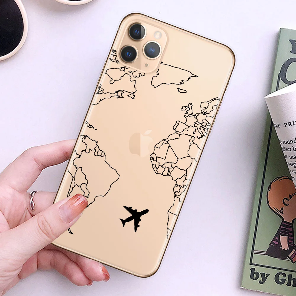Чехол для телефона World Map Travel Just Go модный прозрачный силиконовый мягкий чехол iPhone