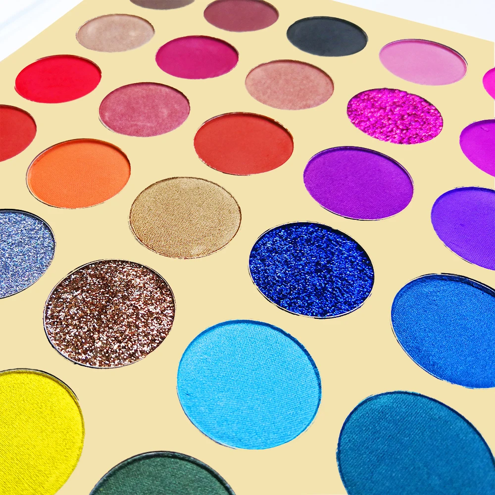 Private Label Colorful Eyeshadow Palette Custom Mermaid Shimmer Gold Bridal Eye Makeup Cosmetic Low MOQ Custom Packaging No Logo