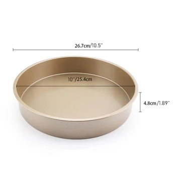 

Round Pizza Plate Pizza Pan Deep Dish Tray Carbon Steel Non-stick Mold Baking Tool Baking Mould Pan Kitchen Baking Pastry Tools