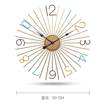 

New Large Metal Wall Clock Modern Design Decorative Bar Cafe Creative Nordic Big Hanging Clocks Iron Art Wall Watch Home Decor