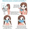 Moledodo 30/50pcs Disposable Adult Dust Mouth Mask Non-woven Pink Print Flower Mask Anti-pollution Disposable Mouth Mask 6
