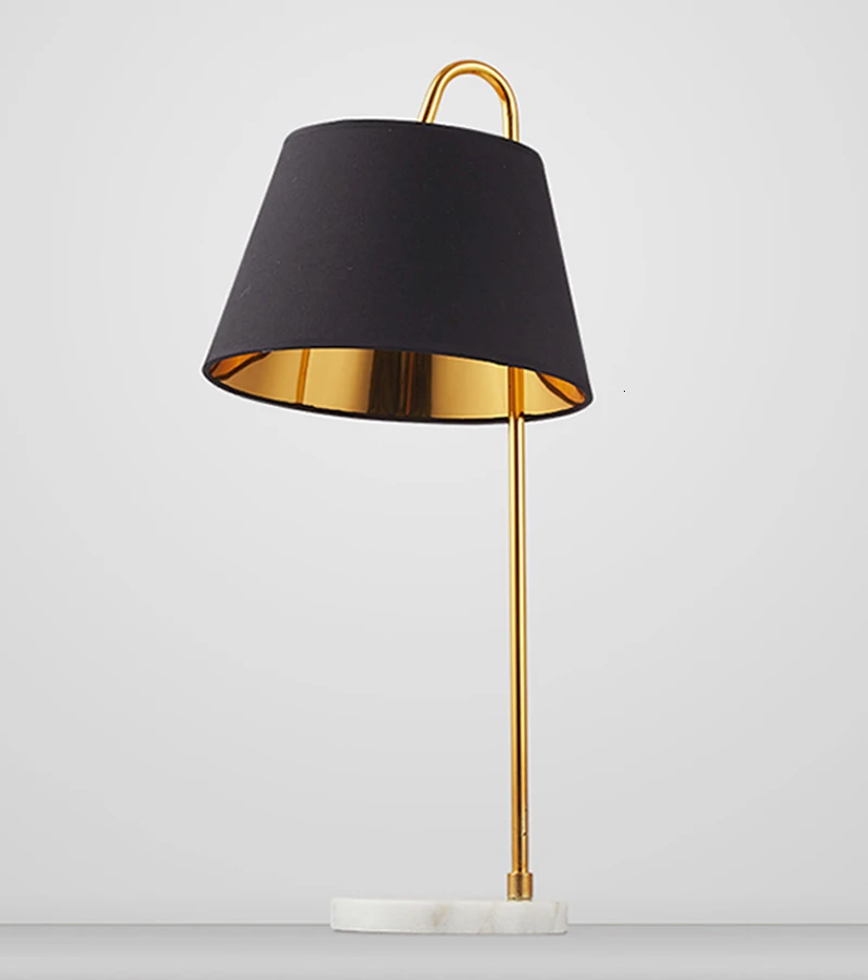 Nodic Aluminum Table Lamp With Marble Base For Bedroom Base abajur para quarto