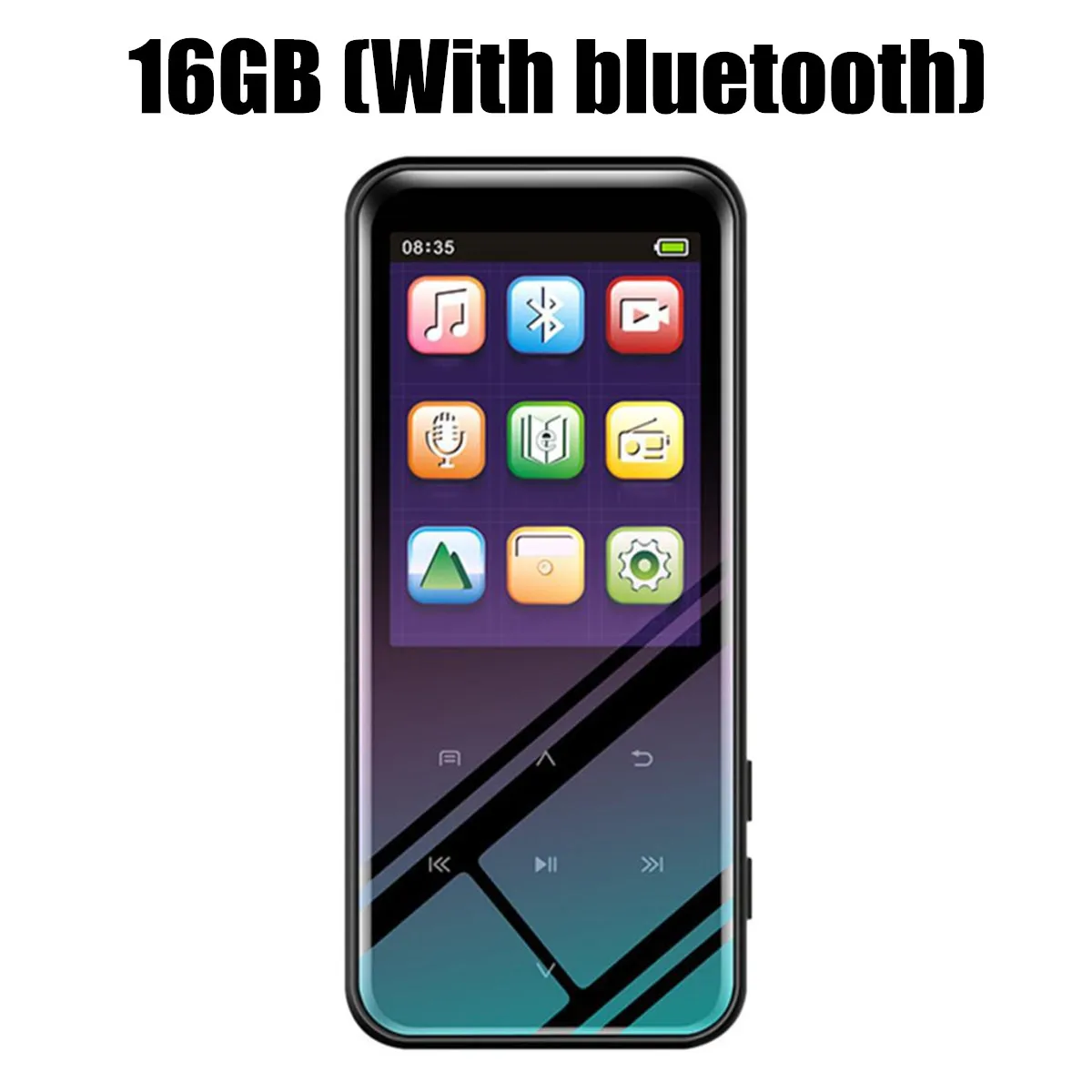 12GB M15 bluetooth MP3 плеер с наушниками 16/32/64GB сенсорная клавиша 2,4 дюймов HD Экран музыка MP4 плеер Поддержка FM, Запись за транспортными средствами, электронная книга - Цвет: 12GB