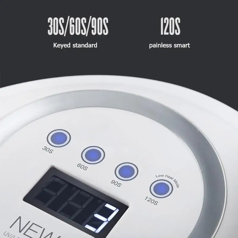 72W UV LED Nail Dryer Lamp 4 Modes Timer Manicure Gel Varnish Drying Light