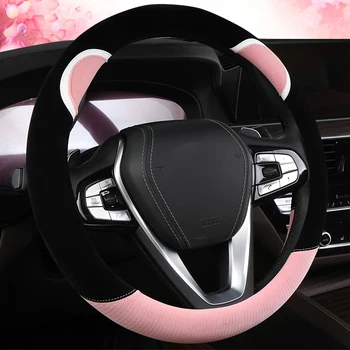 

Stuurhoes Car Steering Wheel Set Winter Ladies Special Cartoon Funda Volante Universal Fur Steering Wheel Cover Lenkradbezug