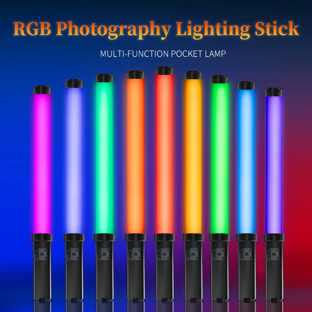 Портативная лампа для вспышки трубка видеосъемки RGB ручной светодиодный