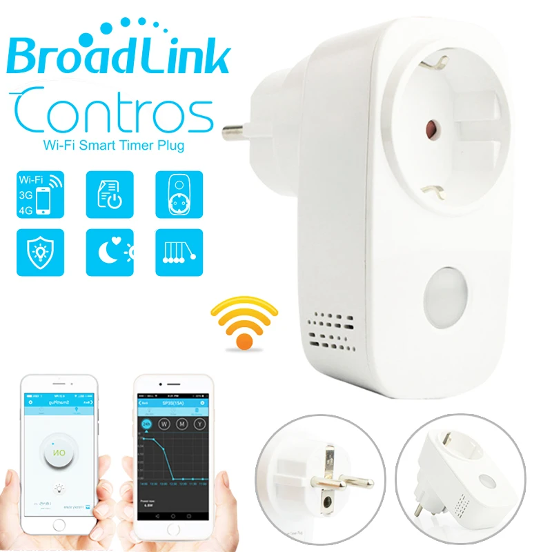 

Newest Broadlink SP4L SP3S Timer Plug EU Socket Outlet Smart Home Automation APP Control Work With Alexa Echo Google Home