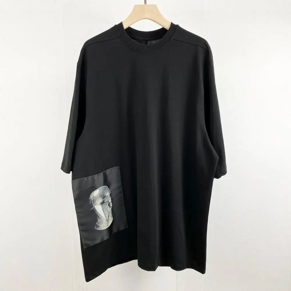 

20ss Owen seak Men T Shirt 100%Cotton Gothic Style Men's Clothing Oversize Tops Tees Summer Women Short Sleeve Black T Shirt