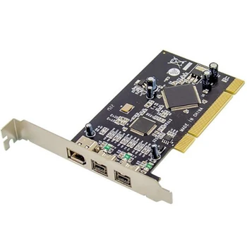 

PCI-E 3 Ports 1394A 1394B Firewire 800 Expansion Card PCI-Express Controller Adapter Card for Desktop PC