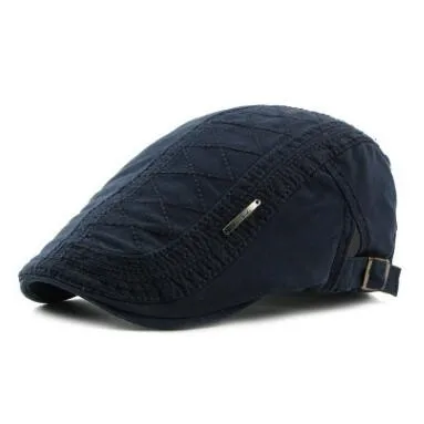 SILOQIN унисекс весна осень модные хлопковые береты тренд Snapback Регулируемый размер Досуг Туризм движения кепки с козырьками шляпы для пар - Цвет: Navy
