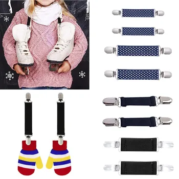 

1 Pair Stainless Steel Mitten Clips Elastic Glove And Mitten Clips For Kids new design Multicolor new year gift #L10